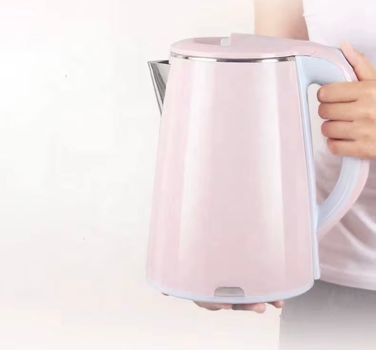 Bouilloire électrique design rose pastel